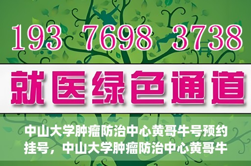 中山大学肿瘤防治中心黄哥牛号预约挂号，中山大学肿瘤防治中心黄哥牛号预约挂号攻略解析