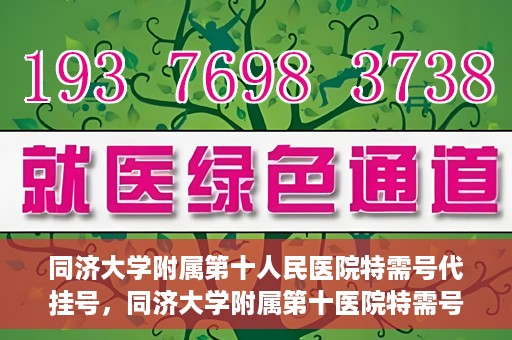 同济大学附属第十人民医院特需号代挂号，同济大学附属第十医院特需号源代挂号服务解析
