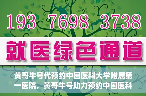 黄哥牛号代预约中国医科大学附属第一医院，黄哥牛号助力预约中国医科大学附属第一医院专家号