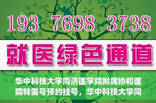 华中科技大学同济医学院附属协和医院特需号预约挂号，华中科技大学同济医学院附属协和医院特需号预约挂号服务详解