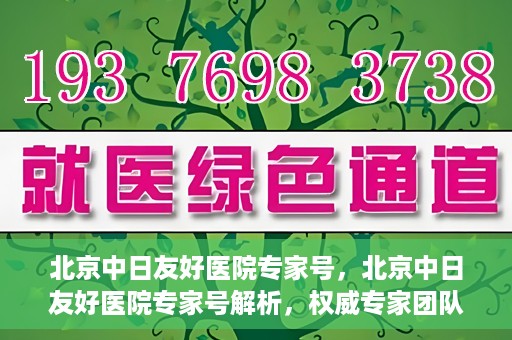 北京中日友好医院专家号，北京中日友好医院专家号解析，权威专家团队深度解读健康疑难杂症之道