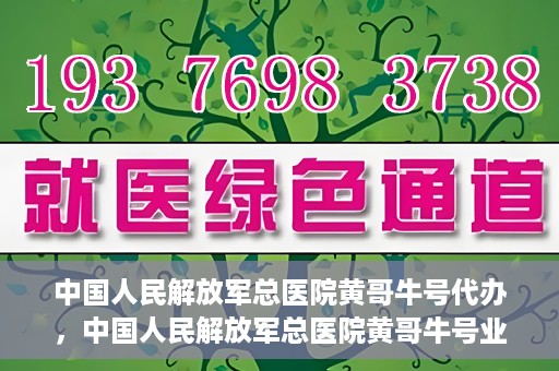 中国人民解放军总医院黄哥牛号代办，中国人民解放军总医院黄哥牛号业务代办揭秘