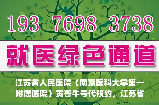 江苏省人民医院（南京医科大学第一附属医院）黄哥牛号代预约，江苏省人民医院（南京医科大学第一附属医院）黄哥牛号预约服务解析