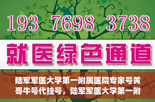 陆军军医大学第一附属医院专家号黄哥牛号代挂号，陆军军医大学第一附属医院专家黄哥挂号攻略，解读牛号代挂号背后的秘密