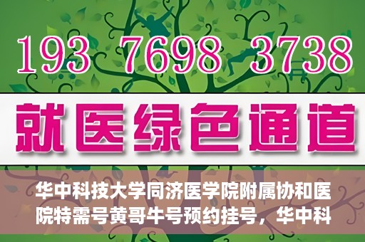 华中科技大学同济医学院附属协和医院特需号黄哥牛号预约挂号，华中科技大学同济医学院附属协和医院特需号专家预约挂号攻略，黄哥牛号预约详解