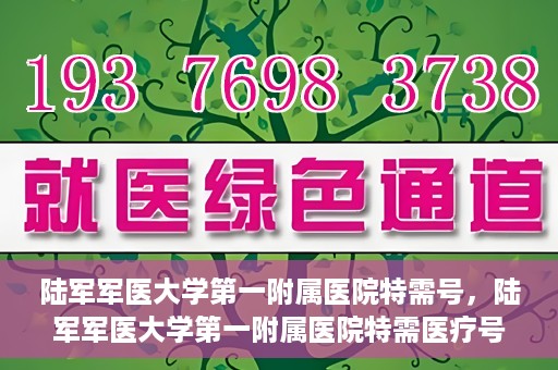 陆军军医大学第一附属医院特需号，陆军军医大学第一附属医院特需医疗号服务详解
