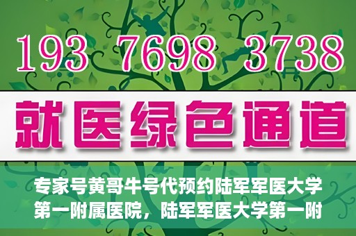 专家号黄哥牛号代预约陆军军医大学第一附属医院，陆军军医大学第一附属医院专家号黄哥牛号预约指南