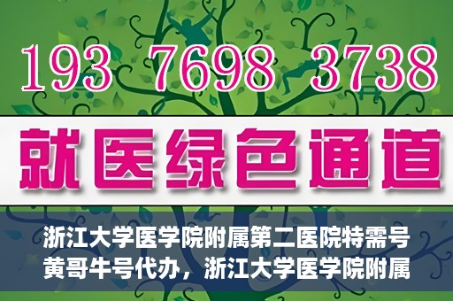 浙江大学医学院附属第二医院特需号黄哥牛号代办，浙江大学医学院附属第二医院特需号代办专家解析——黄哥牛号助您轻松就医