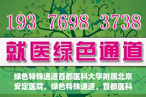 绿色特殊通道首都医科大学附属北京安定医院，绿色特殊通道，首都医科大学附属北京安定医院的探索与实践