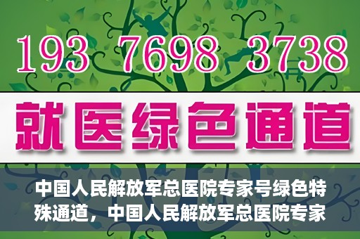 中国人民解放军总医院专家号绿色特殊通道，中国人民解放军总医院专家号绿色通道，权威医疗的特别通道