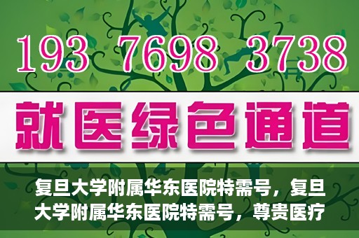 复旦大学附属华东医院特需号，复旦大学附属华东医院特需号，尊贵医疗体验，个性化健康守护