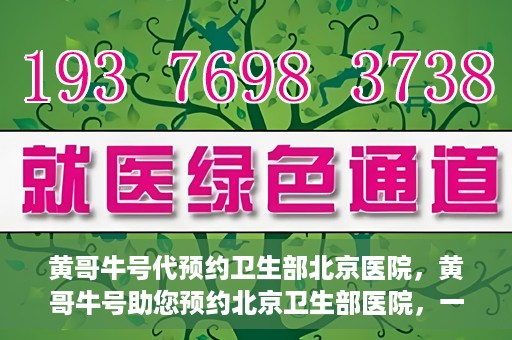 黄哥牛号代预约卫生部北京医院，黄哥牛号助您预约北京卫生部医院，一站式便捷服务开启