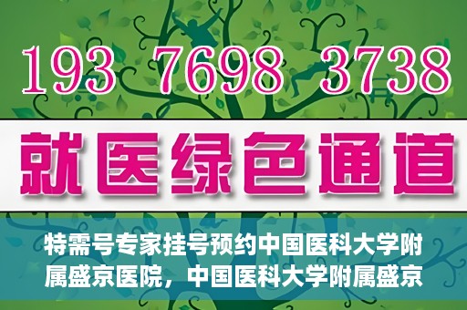 特需号专家挂号预约中国医科大学附属盛京医院，中国医科大学附属盛京医院特需专家挂号预约指南