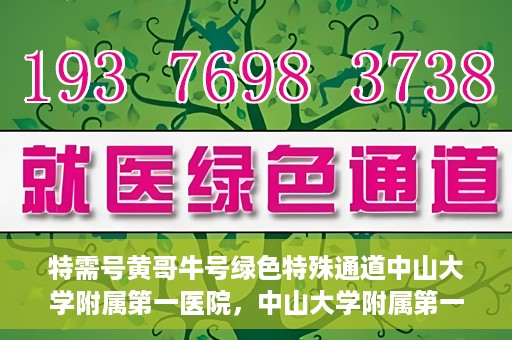 特需号黄哥牛号绿色特殊通道中山大学附属第一医院，中山大学附属第一医院特需号黄哥牛号绿色特殊通道揭秘