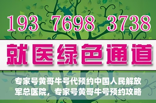 专家号黄哥牛号代预约中国人民解放军总医院，专家号黄哥牛号预约攻略，解放军总医院预约指南