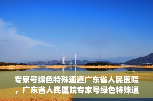 专家号绿色特殊通道广东省人民医院，广东省人民医院专家号绿色特殊通道解析