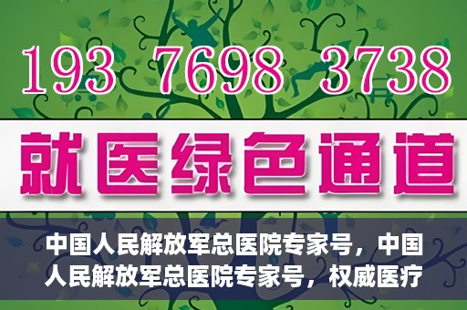 中国人民解放军总医院专家号，中国人民解放军总医院专家号，权威医疗资源的深度解读