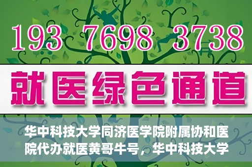 华中科技大学同济医学院附属协和医院代办就医黄哥牛号，华中科技大学同济医学院附属协和医院就医黄哥牛号代办服务解析