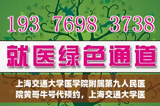 上海交通大学医学院附属第九人民医院黄哥牛号代预约，上海交通大学医学院附属第九人民医院黄哥牛号预约攻略，轻松预约挂号体验