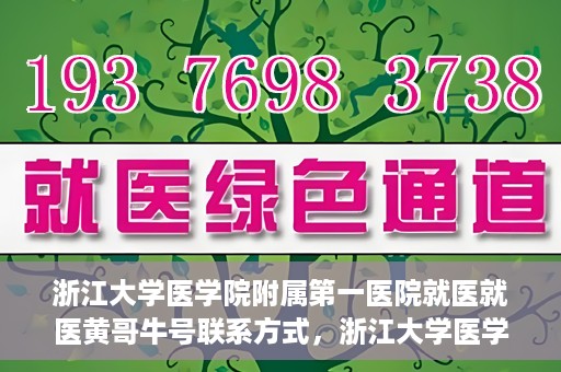 浙江大学医学院附属第一医院就医就医黄哥牛号联系方式，浙江大学医学院附属第一医院就医攻略，黄哥牛号联系方式全解析