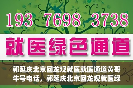 郭延庆北京回龙观就医就医通道黄哥牛号电话，郭延庆北京回龙观就医绿色通道及黄哥牛号联系电话揭秘