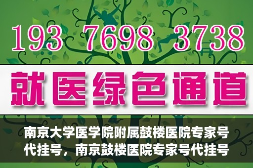 南京大学医学院附属鼓楼医院专家号代挂号，南京鼓楼医院专家号代挂号服务解析