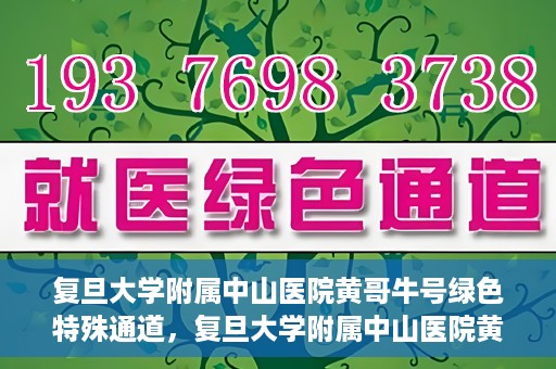 复旦大学附属中山医院黄哥牛号绿色特殊通道，复旦大学附属中山医院黄哥牛号，绿色特殊通道开启健康之门
