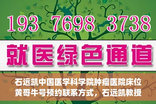 石远凯中国医学科学院肿瘤医院床位黄哥牛号预约联系方式，石远凯教授团队预约联系方式及中国医学科学院肿瘤医院床位预约攻略