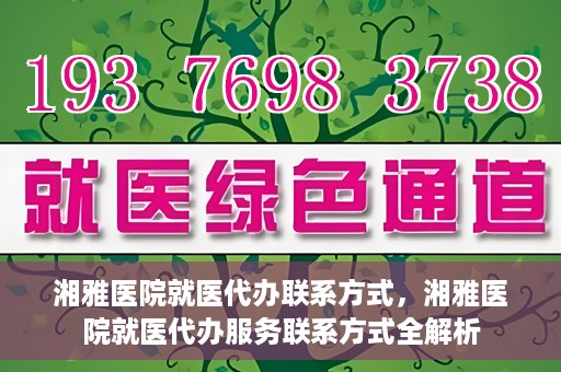 湘雅医院就医代办联系方式，湘雅医院就医代办服务联系方式全解析