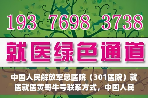 中国人民解放军总医院（301医院）就医就医黄哥牛号联系方式，中国人民解放军总医院（301医院）黄哥牛号联系方式及就医指南