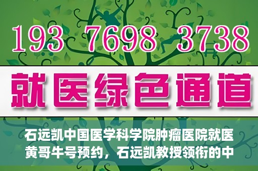石远凯中国医学科学院肿瘤医院就医黄哥牛号预约，石远凯教授领衔的中国医学科学院肿瘤医院就医攻略，黄哥牛号预约指南