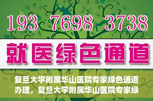 复旦大学附属华山医院专家绿色通道办理，复旦大学附属华山医院专家绿色通道办理详解与攻略