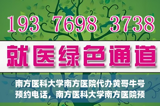 南方医科大学南方医院代办黄哥牛号预约电话，南方医科大学南方医院预约挂号代办服务联系方式揭晓，黄哥牛号预约电话揭秘