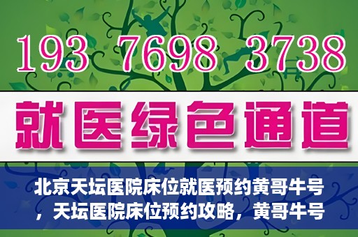 北京天坛医院床位就医预约黄哥牛号，天坛医院床位预约攻略，黄哥牛号助您轻松就医