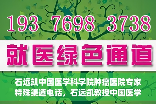 石远凯中国医学科学院肿瘤医院专家特殊渠道电话，石远凯教授中国医学科学院肿瘤医院专家专线揭秘