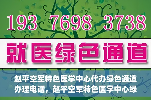 赵平空军特色医学中心代办绿色通道办理电话，赵平空军特色医学中心绿色通道办理电话及代办服务详解