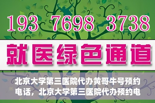 北京大学第三医院代办黄哥牛号预约电话，北京大学第三医院代办预约电话，黄哥牛号预约服务解析与指南