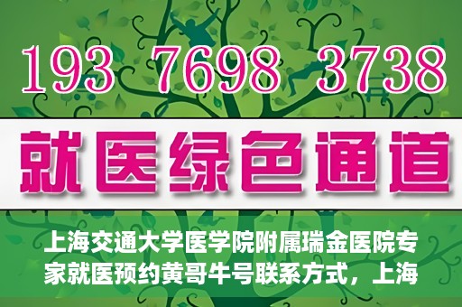 上海交通大学医学院附属瑞金医院专家就医预约黄哥牛号联系方式，上海交通大学医学院附属瑞金医院专家就医预约指南，黄哥牛号联系方式全解析