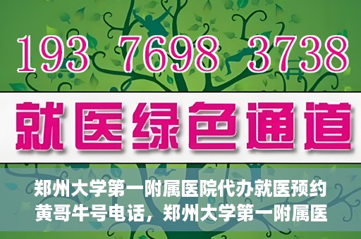 郑州大学第一附属医院代办就医预约黄哥牛号电话，郑州大学第一附属医院预约就医黄哥牛号电话服务详解