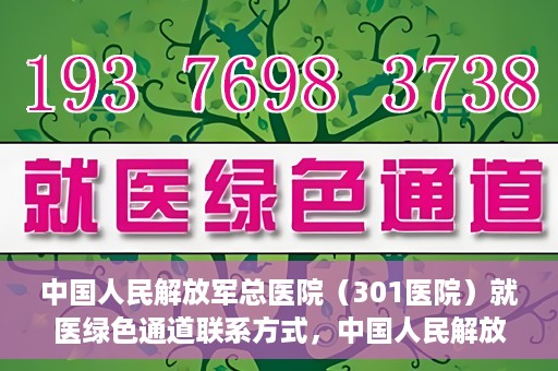 中国人民解放军总医院（301医院）就医绿色通道联系方式，中国人民解放军总医院就医绿色通道联系方式解析与指南