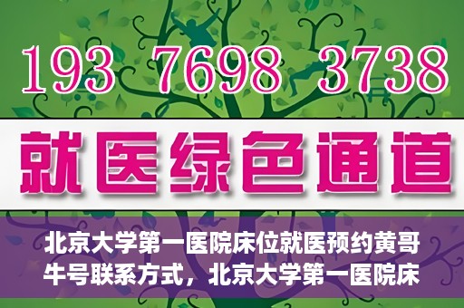 北京大学第一医院床位就医预约黄哥牛号联系方式，北京大学第一医院床位预约攻略，黄哥牛号联系方式全解析
