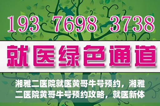 湘雅二医院就医黄哥牛号预约，湘雅二医院黄哥牛号预约攻略，就医新体验