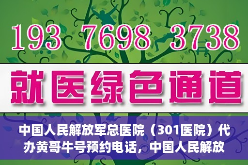 中国人民解放军总医院（301医院）代办黄哥牛号预约电话，中国人民解放军总医院（301医院）黄哥牛号预约电话代办服务详解