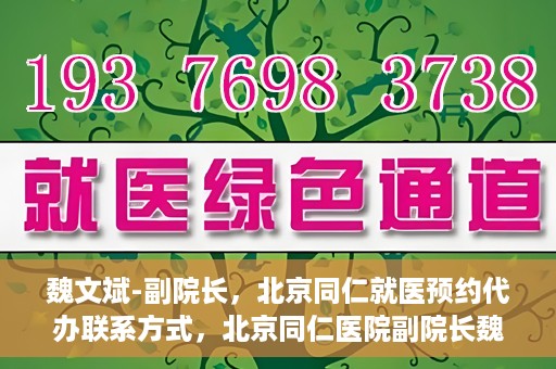 魏文斌-副院长，北京同仁就医预约代办联系方式，北京同仁医院副院长魏文斌，预约代办流程及联系方式解析
