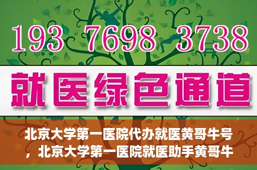 北京大学第一医院代办就医黄哥牛号，北京大学第一医院就医助手黄哥牛号助您轻松挂号就医