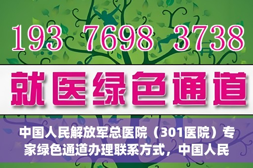 中国人民解放军总医院（301医院）专家绿色通道办理联系方式，中国人民解放军总医院（301医院）专家绿色通道办理指南，快速联系专家团队的方法