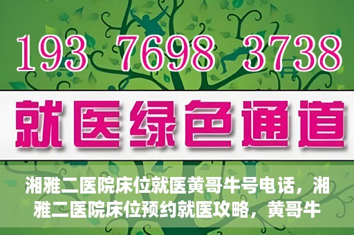 湘雅二医院床位就医黄哥牛号电话，湘雅二医院床位预约就医攻略，黄哥牛号电话全解析