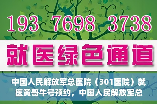 中国人民解放军总医院（301医院）就医黄哥牛号预约，中国人民解放军总医院（301医院）黄哥牛号预约挂号攻略