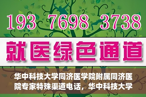 华中科技大学同济医学院附属同济医院专家特殊渠道电话，华中科技大学同济医院专家特殊渠道电话专线揭秘