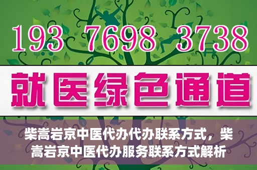 柴嵩岩京中医代办代办联系方式，柴嵩岩京中医代办服务联系方式解析